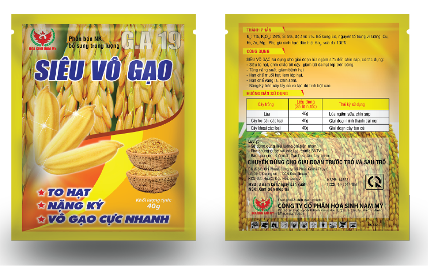 Phân bón G.A 19 hiệu Siêu Vô Gạo